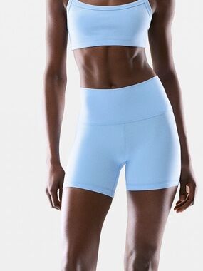 BUTTER Cheeky Hi-Rise 5" Short Ripple Blue